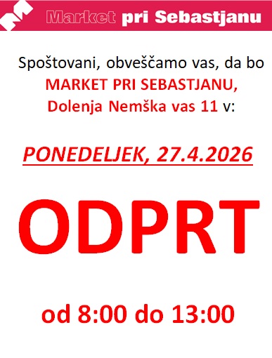 Tudi Market pri Sebastjanu bo ponovno odprt; vir: Facebook