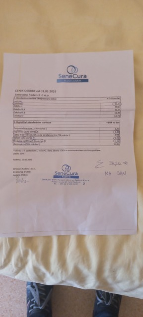 Pokazal račun iz DSO: toliko plačuje za oskrbo (foto)