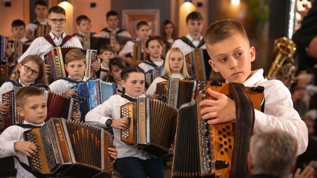 Mladi harmonikarji navdušili z legendarno »Na Golici« (VIDEO)