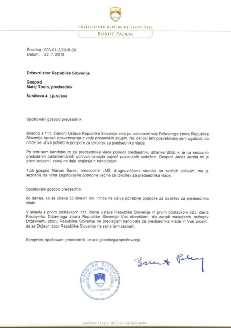 Situacija je resna, predsednica države dr. Nataša Pirc na Facebooku objavila dokument iz leta 2018