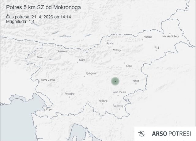“Spet se je zatreslo”: prebivalci poročajo o novem potresu na Dolenjskem – Kje je bilo žarišče tokrat (FOTO)