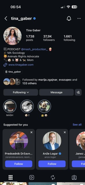 Je Tina Gaber izbrisala priimek Golob? Sledilci se sprašujejo, kaj se dogaja (FOTO)