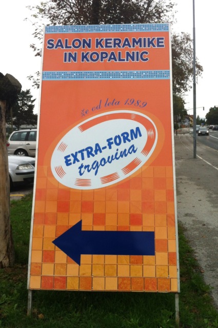 Reklamne table in napisi za salon keramike