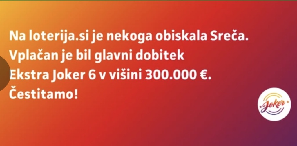 Padel je glavni dobitek: Ekstra Joker 6 je nekomu prinesel pravo malo bogastvo – poglejte, koliko je zaslužil (FOTO)