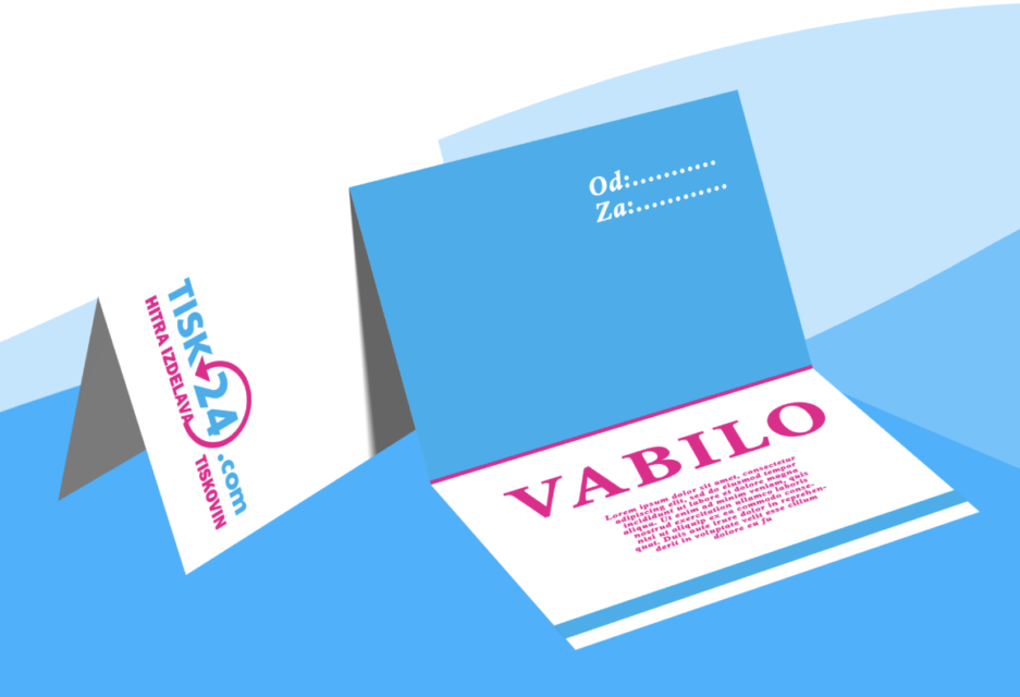 Primer primerno oblikovanega vabila