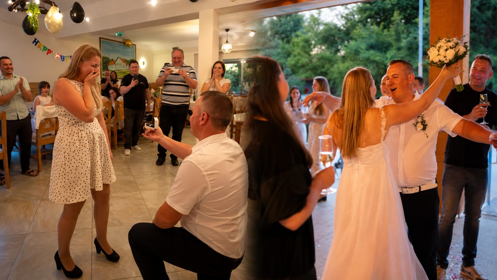 Prišla je praznovat svoj rojstni dan, domov pa odšla kot žena: Peter je svojemu dekletu pripravil presenečenje, ob katerem so se orosile oči (VIDEO)