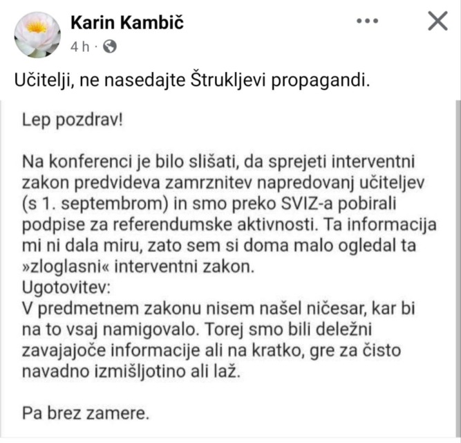 Sindikate obtožujejo zavajanja glede interventnega zakona: so učitelje strašili, da bi dobili podpise? (FOTO)