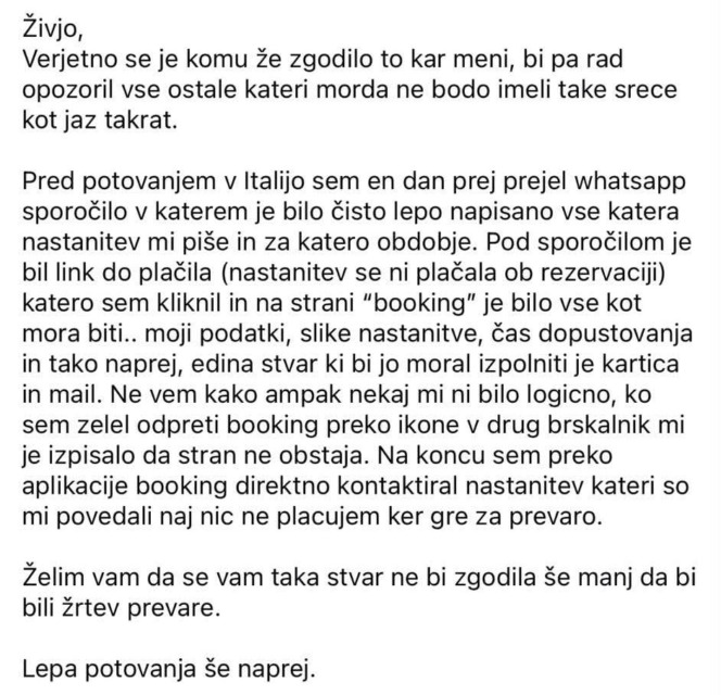 Nov dan, nova prevara na Bookingu: Slovencu poslali lažno povezavo, videti je bila povsem prava