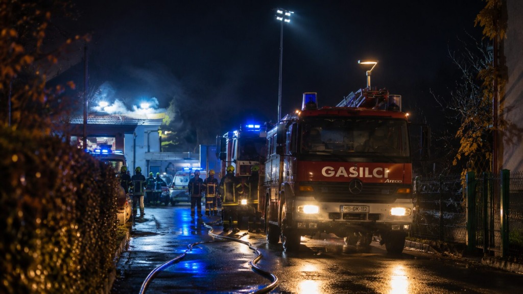 V Zagorju zagorelo reševalno vozilo, ogenj se razširil tudi na zdravstveni dom