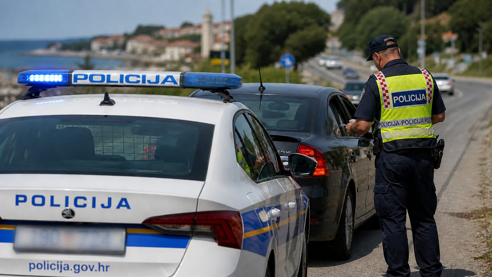 V Dalmaciji so se trije spravili na policista, ki so mu popustili živci