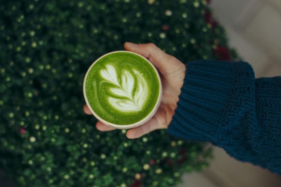 Moya matcha v skodelici