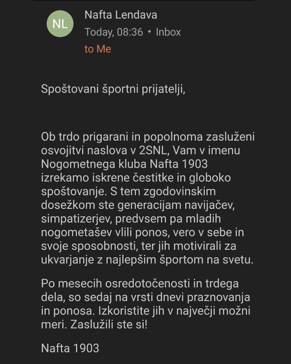 To je najlepša slovenska nogometna čestitka