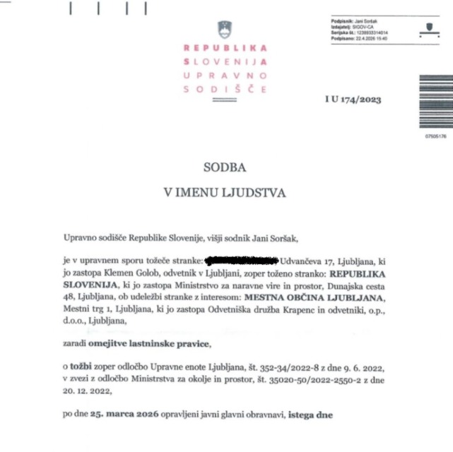FOTO: Upravno sodišče
