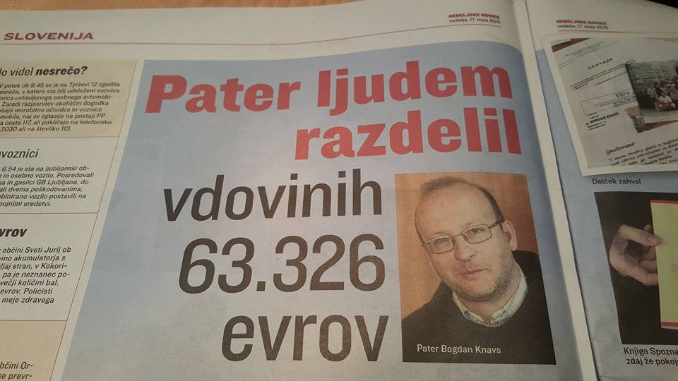 To je slovenski duhovnik: razdelil je več kot 60.000 evrov! Poglejte, kdo je dobil denar