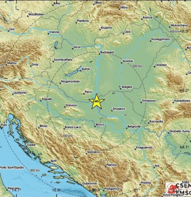Potres magnitude 4,2 stresel vzhod Hrvaške, zaznali so ga tudi v Sloveniji