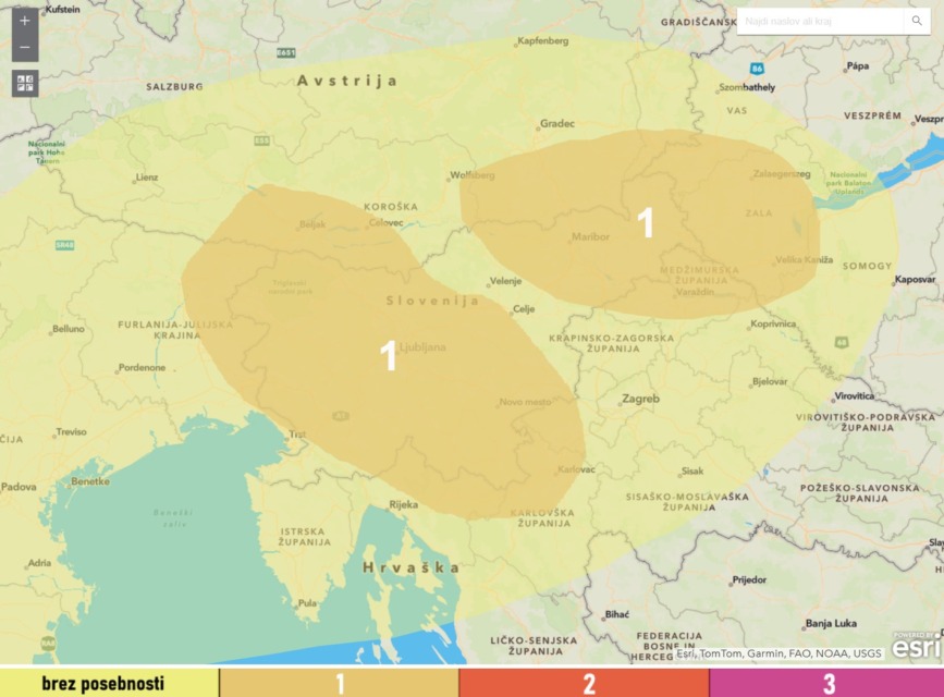 Verjetnost toče v Sloveniji