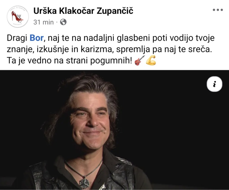 Velik preobrat na slovenski glasbeni sceni: Bor Zuljan zapušča Šank Rock, Urška pa mu je namenila posebne besede (VIDEO)