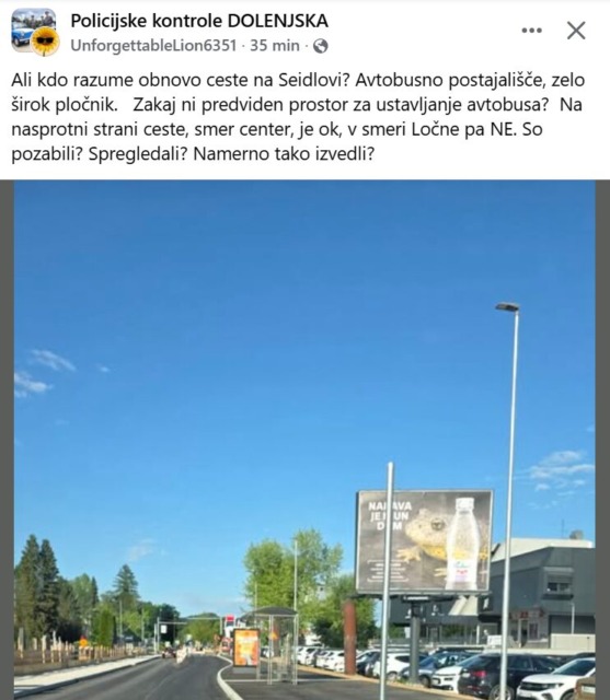 Seidlova po obnovi razjezila Novomeščane: milijonski projekt, pločnik širok kot letalska steza avtobus pa bo ustavljal kar na cesti? (FOTO)