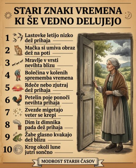 Ste slišali, kako so naši dedki in babice brez aplikacij napovedovali vreme?