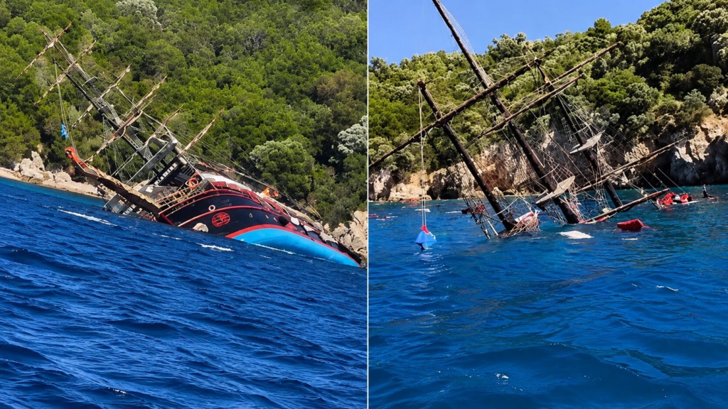 Panika na turistični ladji v Turčiji: 148 potnikov skočilo v morje, ladja potonila v manj kot uri (video)