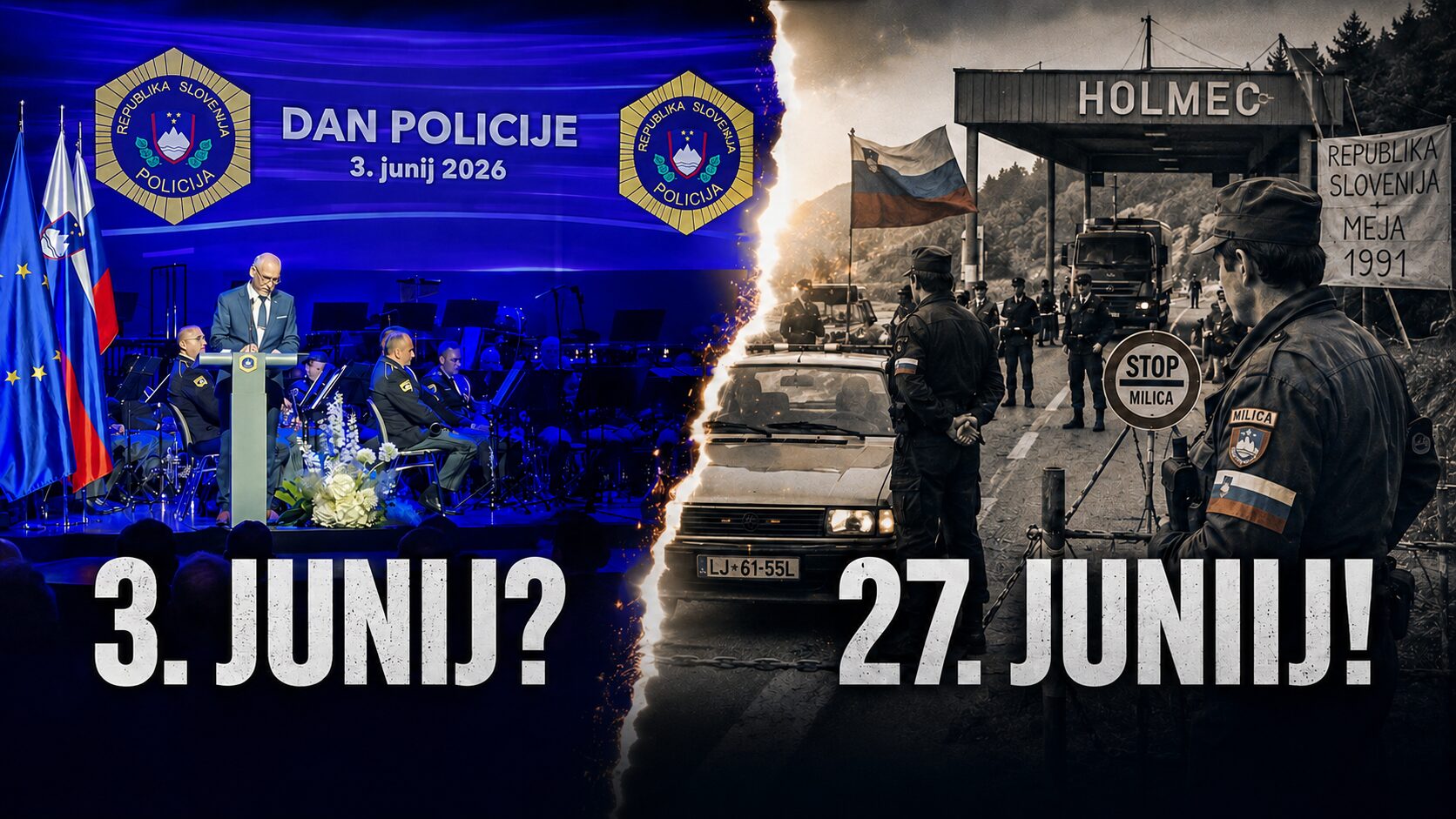 Policisti jezni zaradi datuma proslave: "Dan policije je 27. junij in ne 3.junij!" - pravijo, da je bil datum izbran s strani bivše vlade, da so se lahko nekateri politiki in predstavniki oblasti še zadnjič oglasili (FOTO)