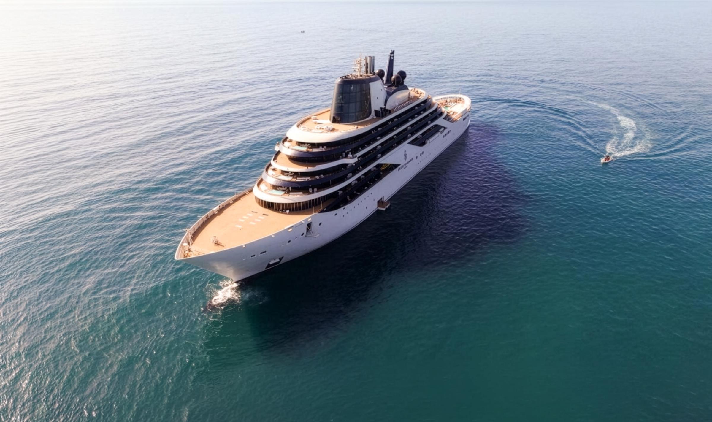 "Plavajoči hotel" za 400 milijonov evrov opažen na Korčuli