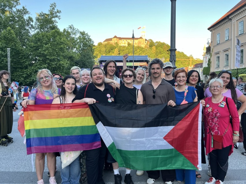 Predstavniki Levice na Paradi ponosa.