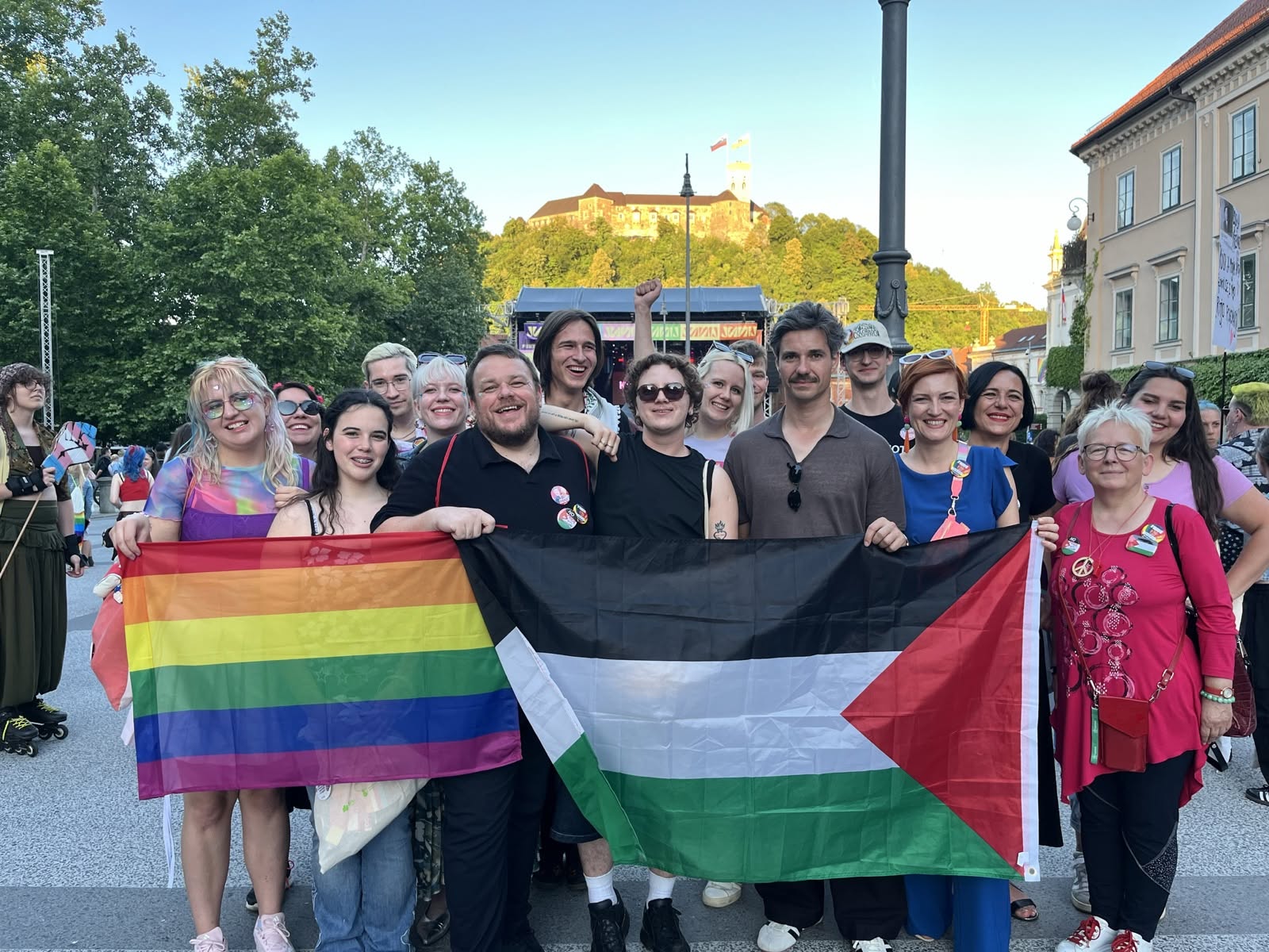 Predstavniki Levice na Paradi ponosa.