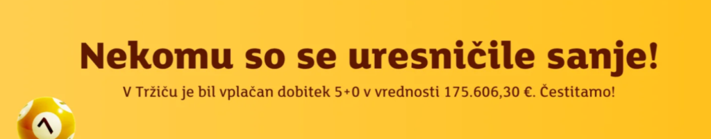 Loterija sporoča, da je srečnež zadel visok dobitek; vir: Loterija Slovenije