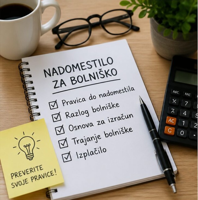 Nadomestilo za bolniško, seznam pravic in izračun bolniške odsotnosti