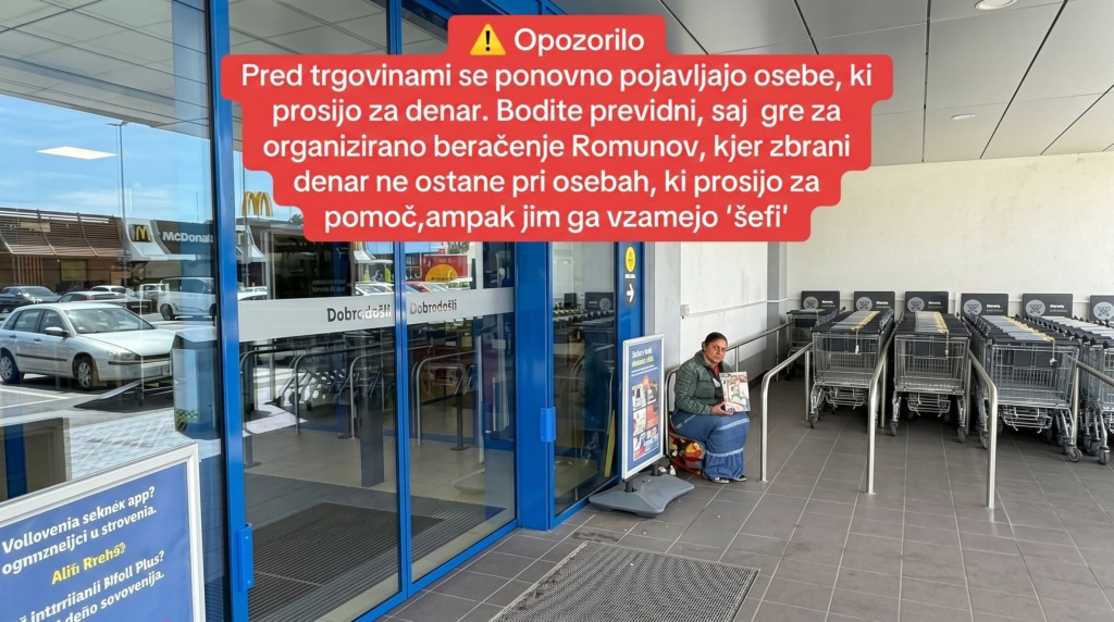 Pred trgovinami se ponovno pojavljajo osebe, ki prosijo za denar! Bodite previdni, saj naj bi šlo za organizirano beračenje Romunov