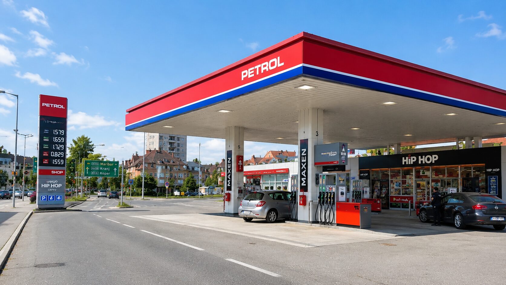 Oborožen rop bencinskega servisa v Ljubljani: storilec grozil s pištolo, znane prve podrobnosti