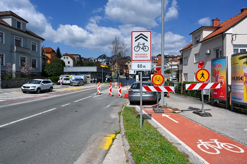 Zapora v času del na Seidlovi cesti Vir: Mestna občina Novo mesto