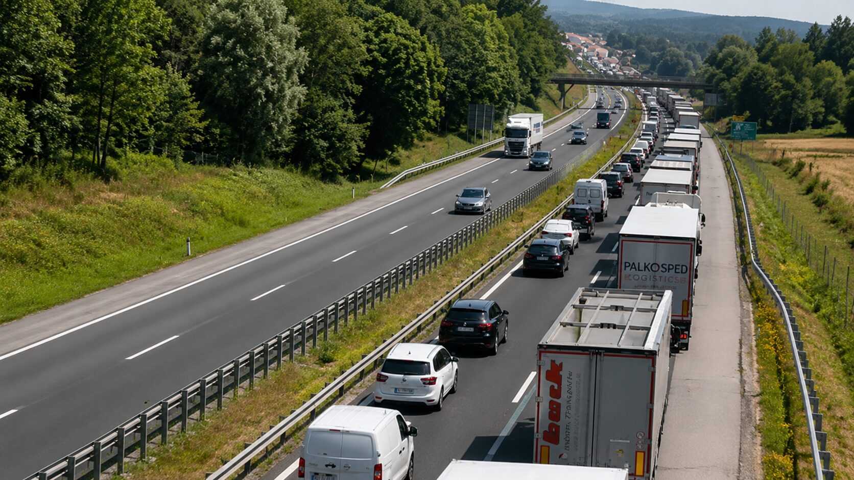 Med Razdrtim in Postojno že 8 kilometrov kolone