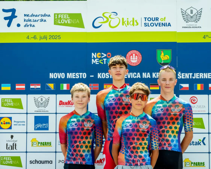 Fundacija Primoža Rogliča že tretjič zapored podpira Kids Tour of Slovenia – drugič tudi ponosni pokrovitelj gorske majice