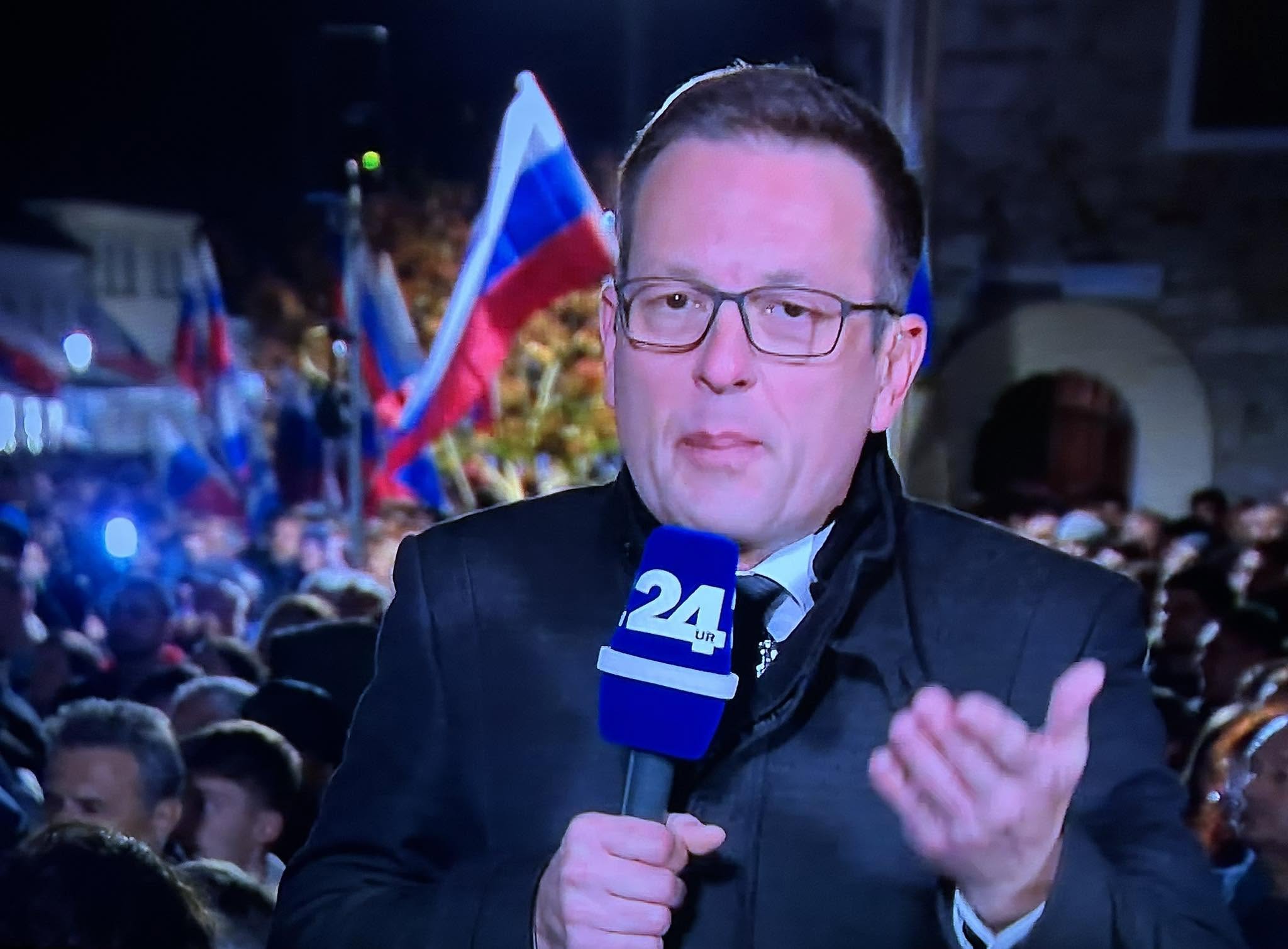 Golobova Svoboda zaradi poročanja po smrti Aleša Šutarja nad POP TV-jevega Janija Muhiča; Golobovi uporabili celo umetno inteligenco