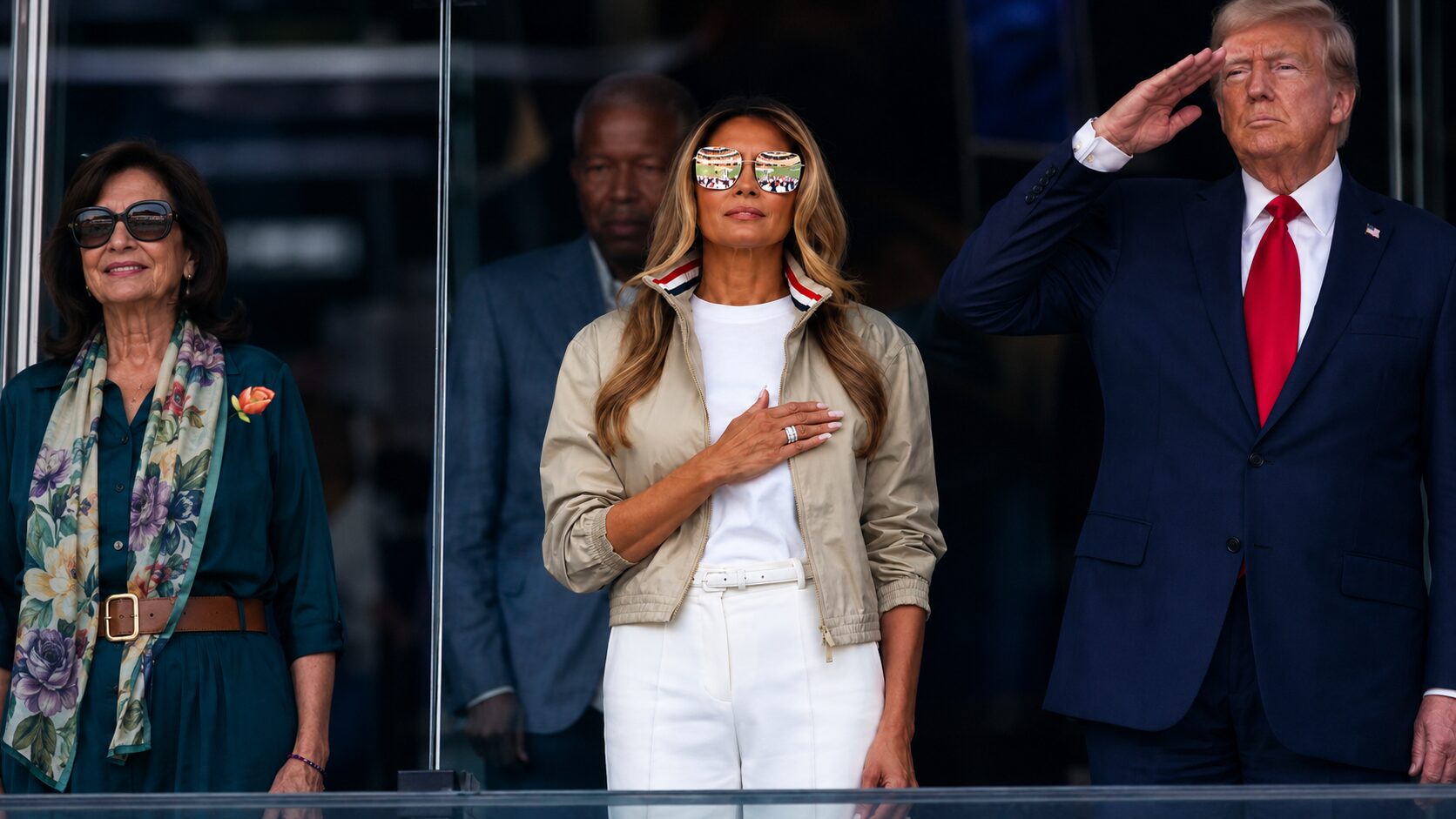 Melania Trump opažena na finalu svetovnega prvenstva