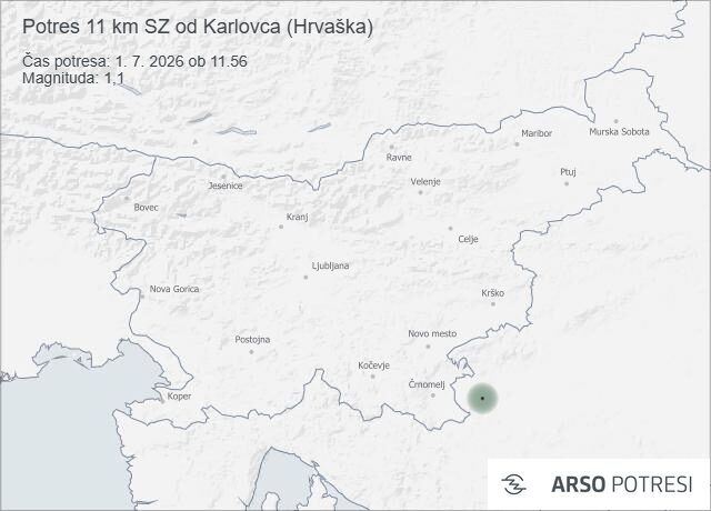 Ste občutili potres? Tla so se stresla tik ob slovenski meji