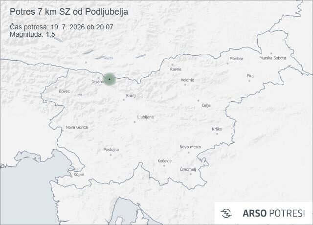 V Sloveniji so se tla v nekaj urah stresla trikrat