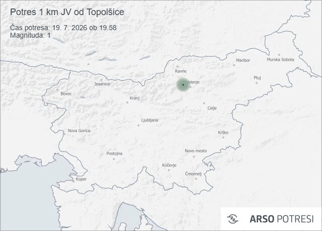 V Sloveniji so se tla v nekaj urah stresla trikrat