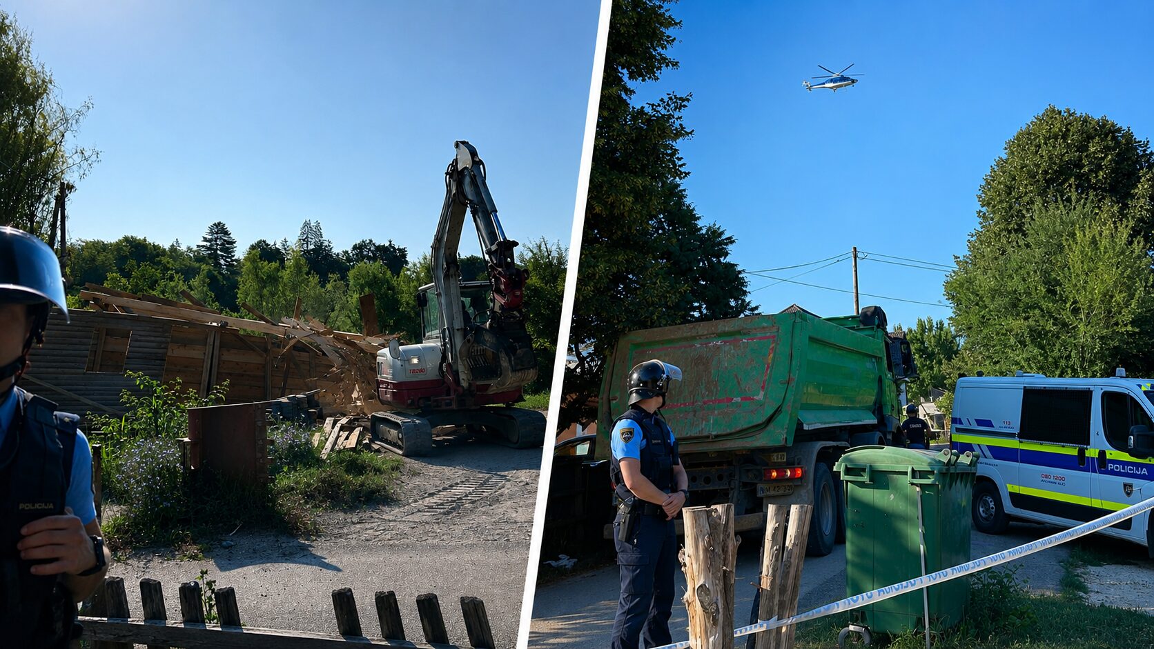 Bagri znova na delu v romskem naselju! Rušijo domnevno črno gradnjo - tokrat na Ruperč Vrhu