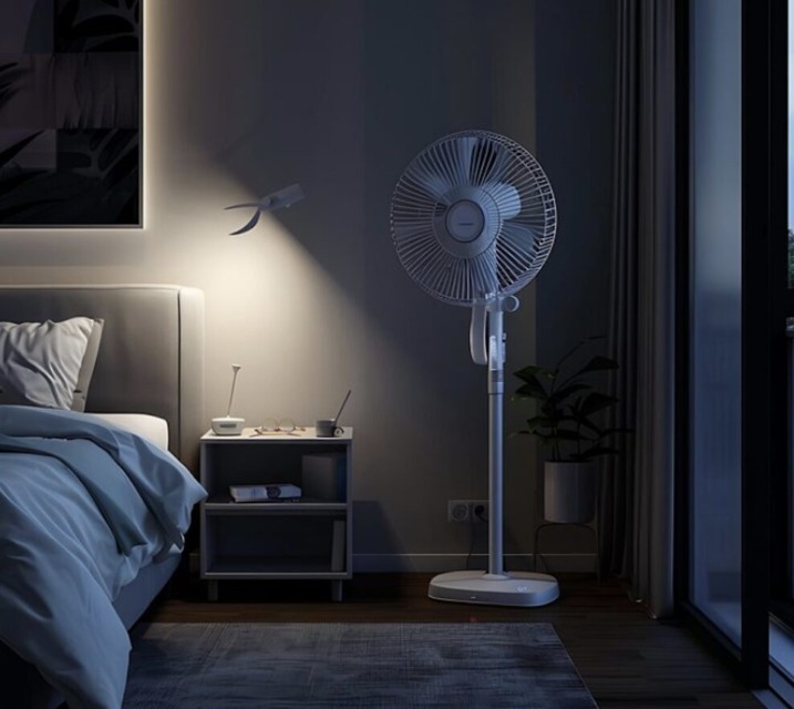 Spanje z ventilatorjem čez noč