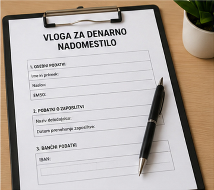 Obrazec vloge za denarno nadomestilo za brezposelnost