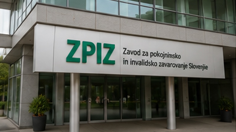 Poslovna stavba, ki predstavlja Zavod za pokojninsko in invalidsko zavarovanje.