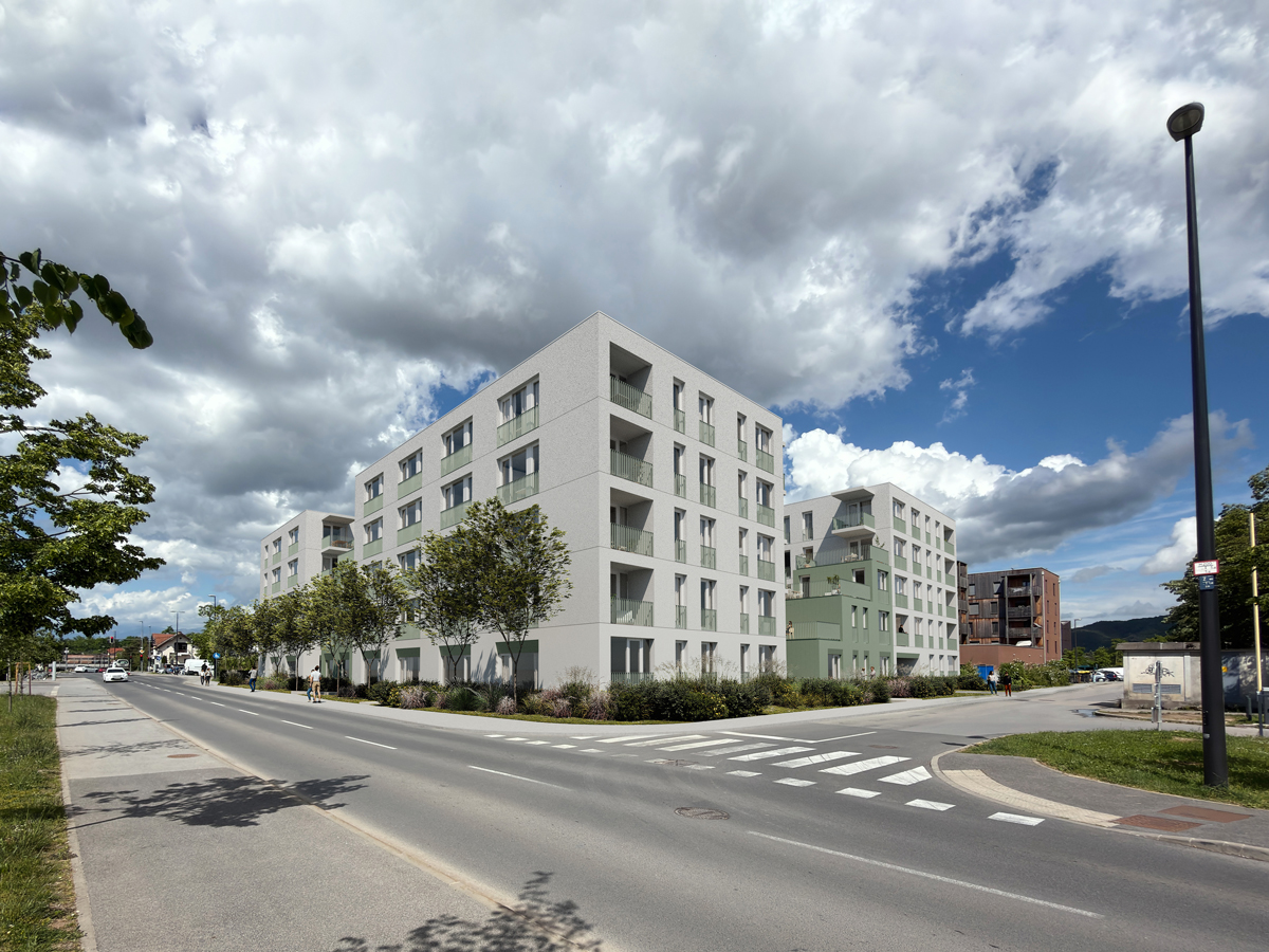Stanovanjska soseska Tosidos ob Zadobrovški cesti v Ljubljani