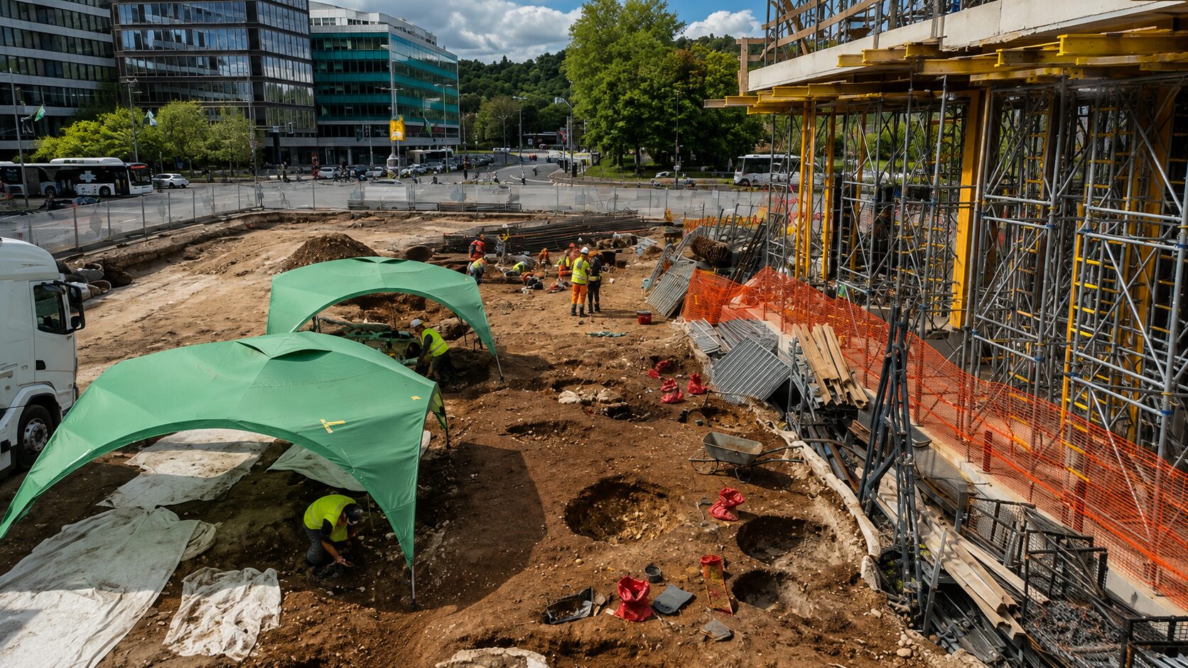 Pod gradbiščem v Ljubljani arheologi odkrili nekaj, česar v Sloveniji še niso našli (FOTO)