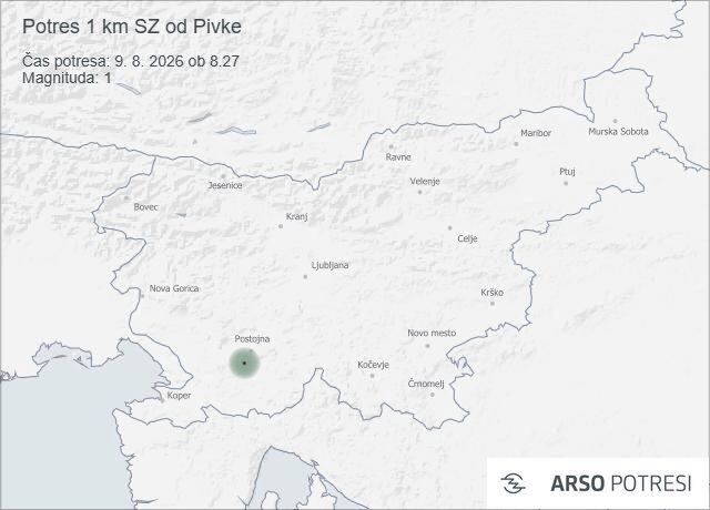 Potres stresel Slovenijo: ste ga zjutraj čutili tudi vi? – tukaj je bilo žarišče