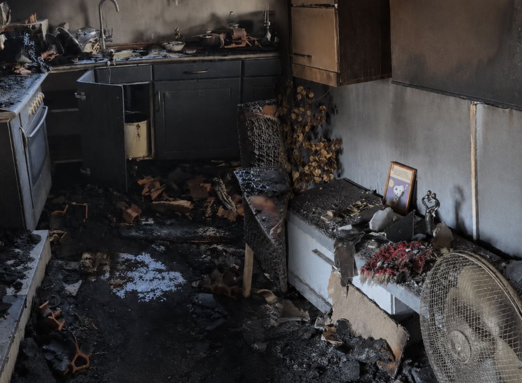 Požar v apartmaju.