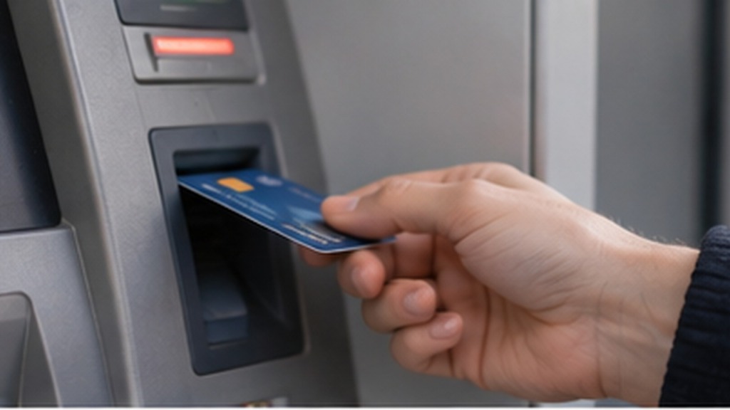 Bančna kartica pri bankomatu ob blokiranem bančnem računu