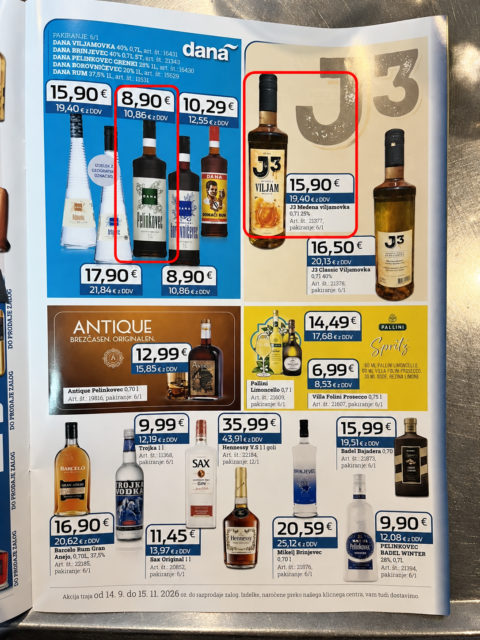 Koliko gostinca v resnici stane pijača, za katero mi plačamo 3 ali 6 evrov? Pogled v veleprodajni letak razkriva zanimive številke (FOTO)